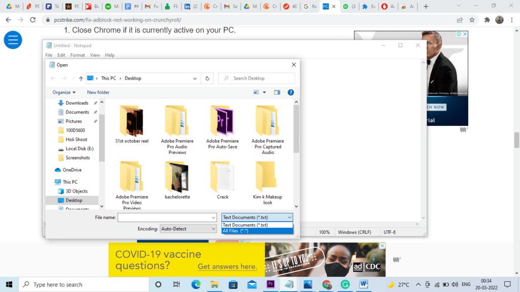 AdBlock not working on Crunchyroll