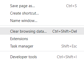 Clear Browsing Data