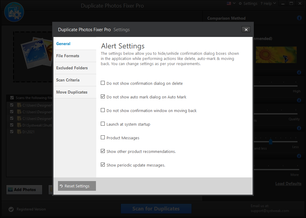 Exclude Folders