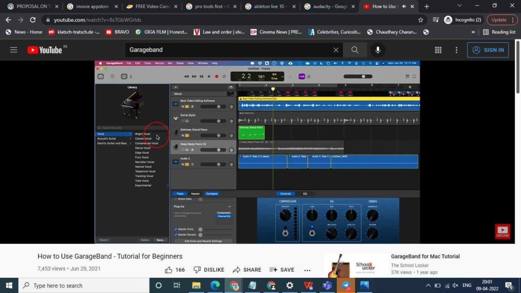 Audio recording software