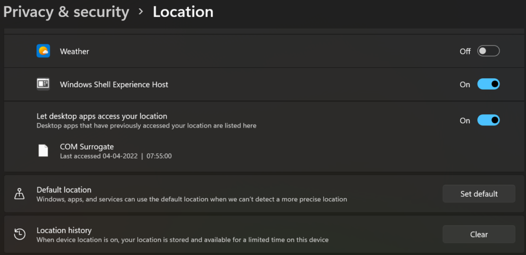 Location History