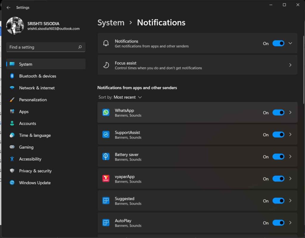 Notifications not working