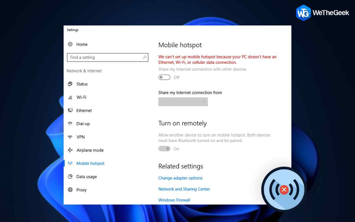How To Fix Mobile Hotspot not Working on Windows 11