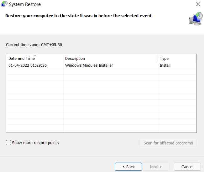 Perform A System Restore