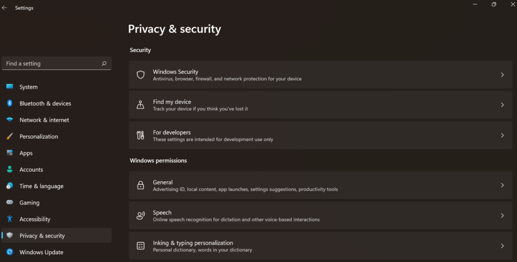 Privacy & Security