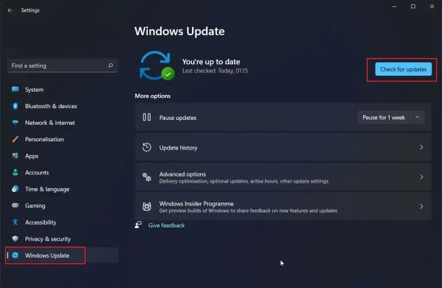Update Windows 11 PC
