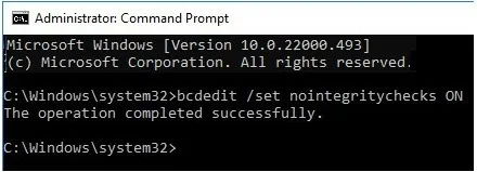 command as an admin