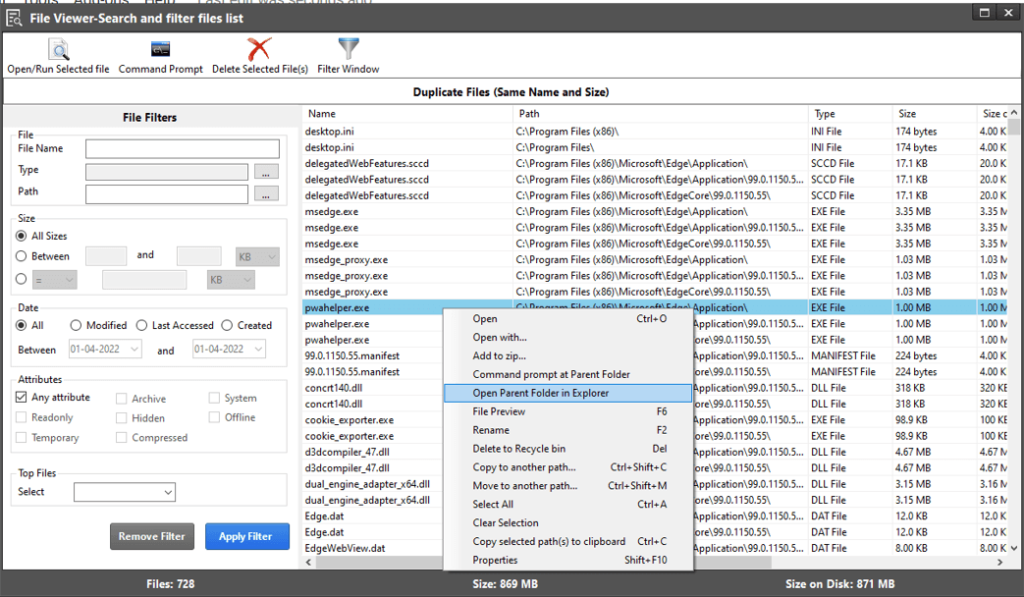 exact duplicate finder