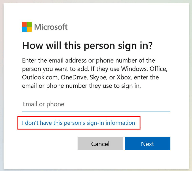 dialogue box