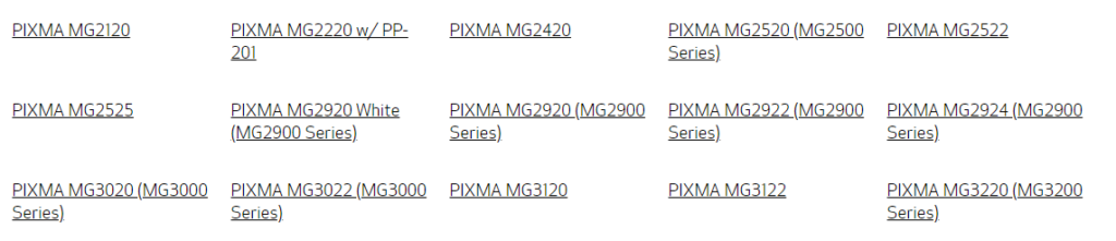 list of printers