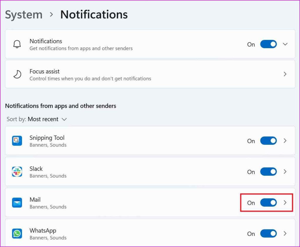 notification