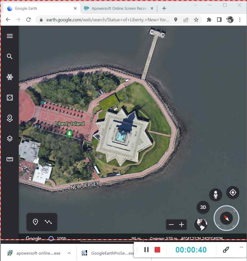 google earth video capture