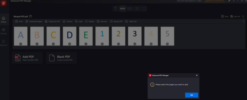 select the pages
