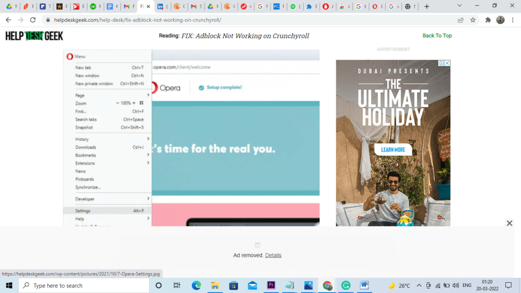 AdBlock not working on Crunchyroll