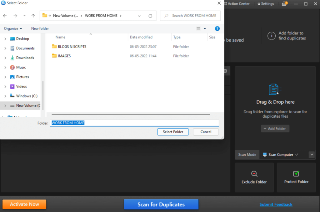 Delete duplicate files