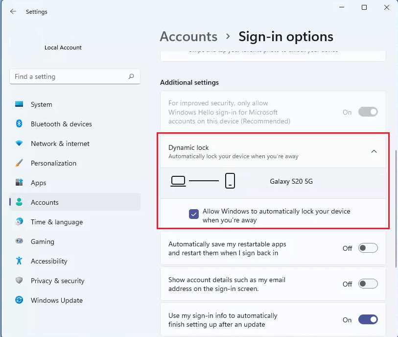 Additional Settings tab