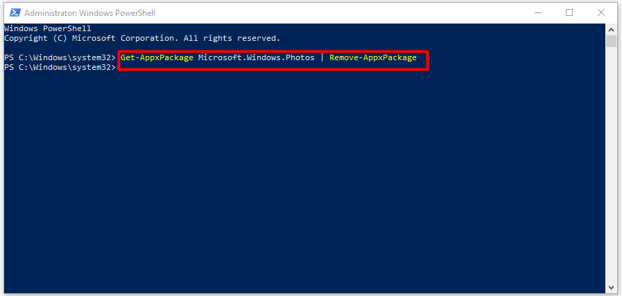 file system error (-21472 photos windows 10