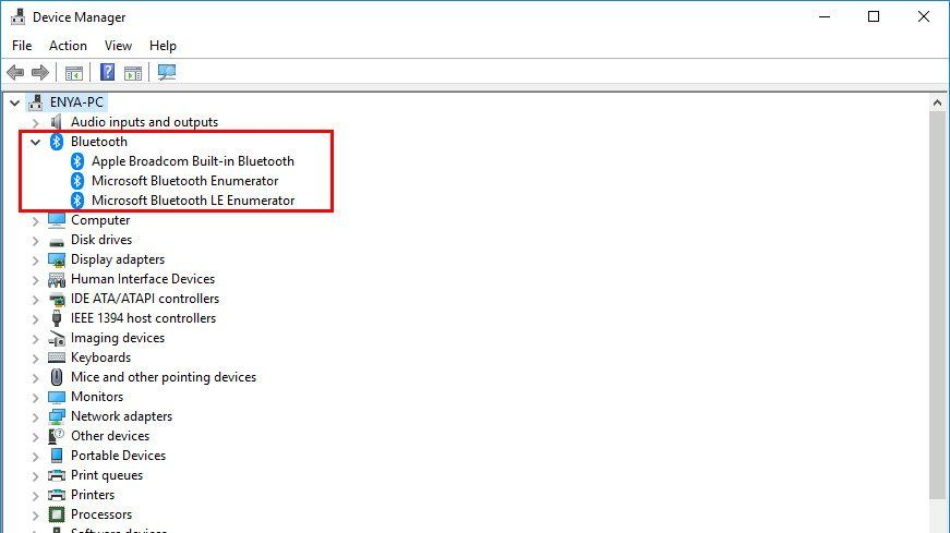 Bluetooth driver select
