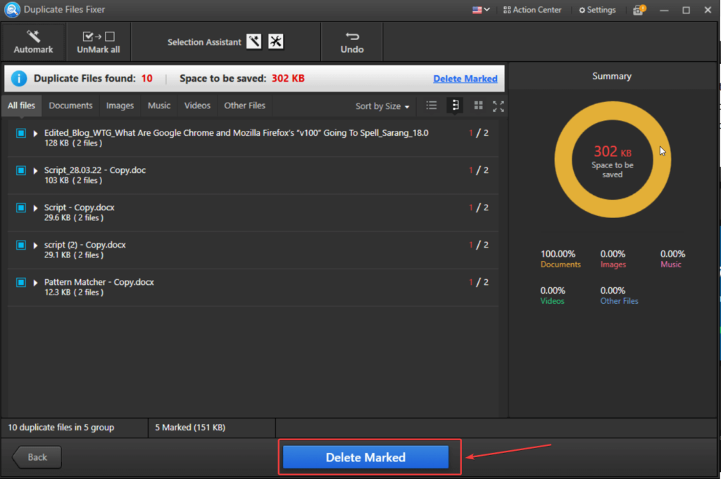 Remove duplicate files