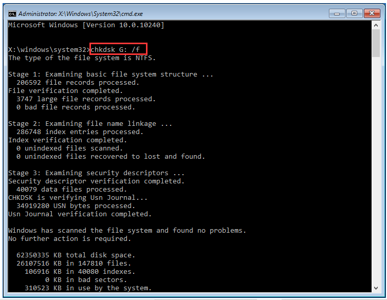 bootrec fixboot access denied