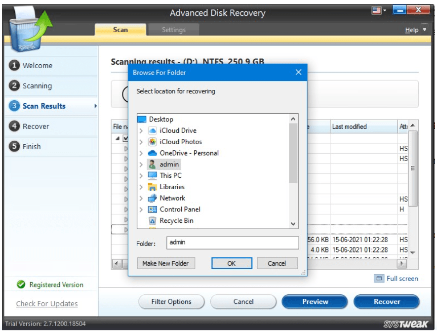 Recover data