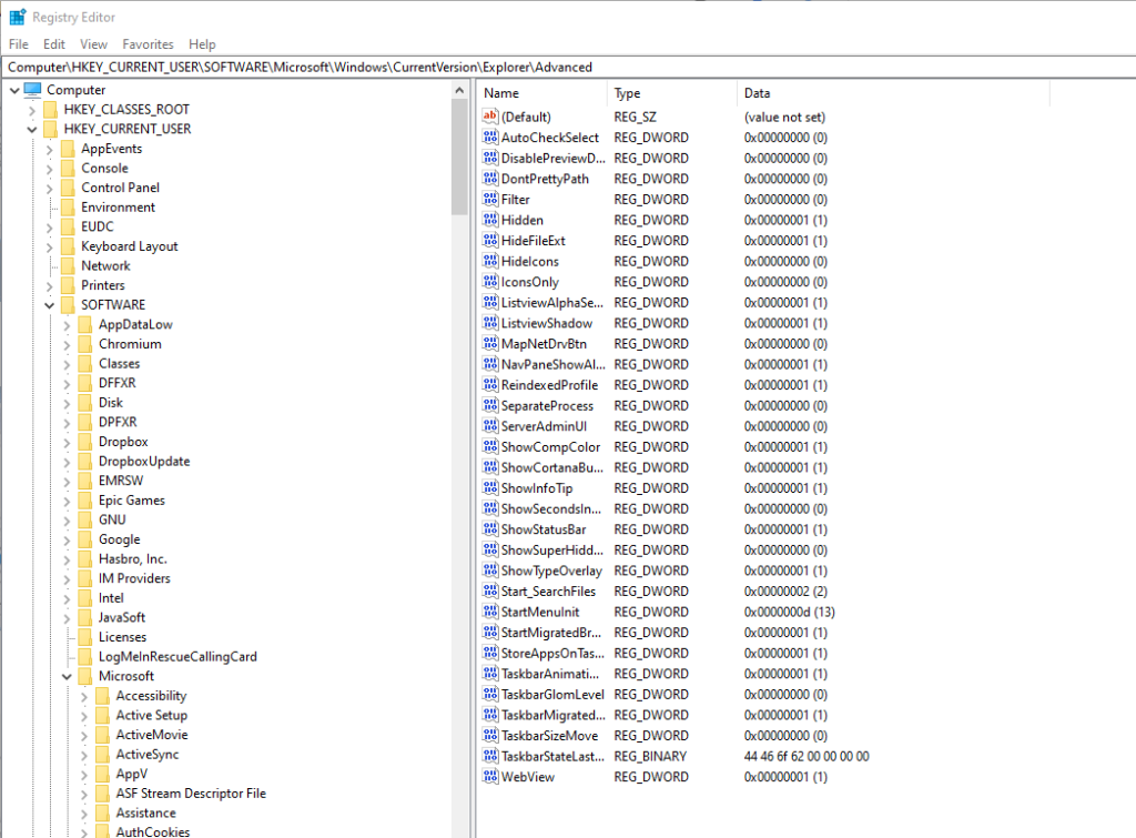 Registry Editor