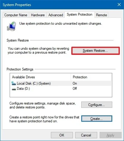 Restore Windows