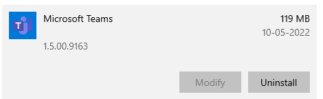 Uninstall