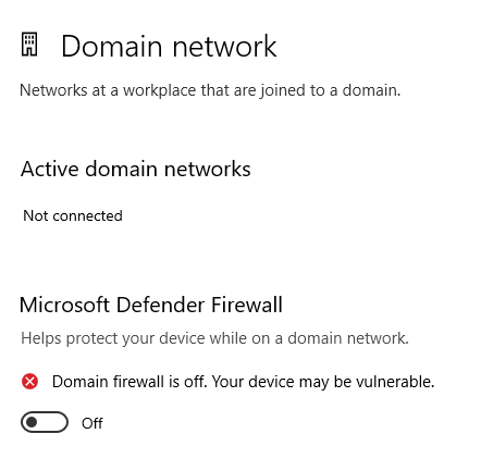 Windows Defender Firewall