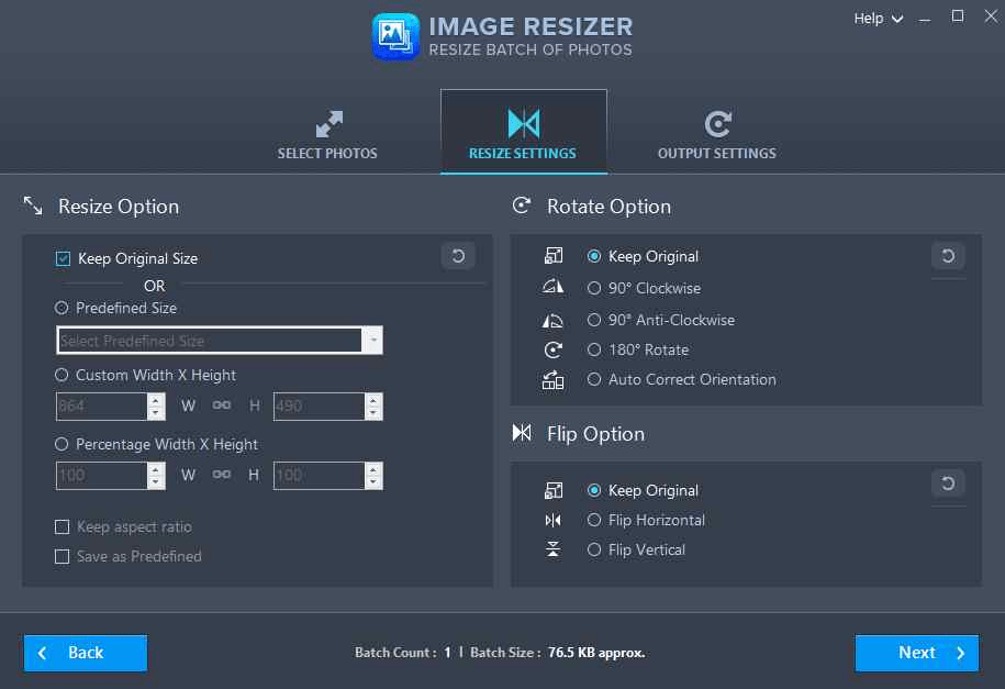 adjust the image orientation