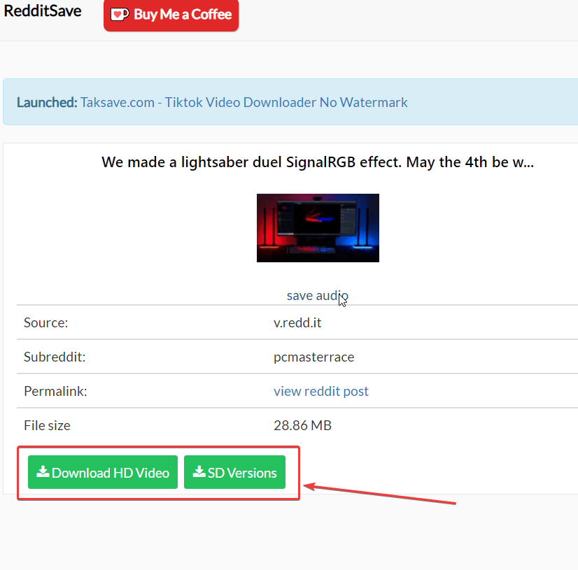 how to download reddit videos with audio