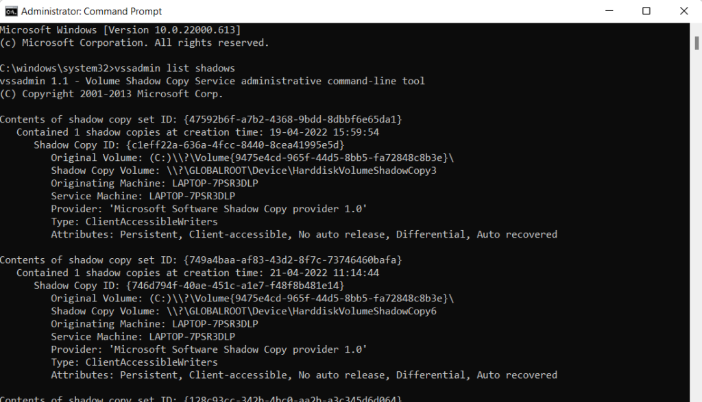 failed to create volume snapshot