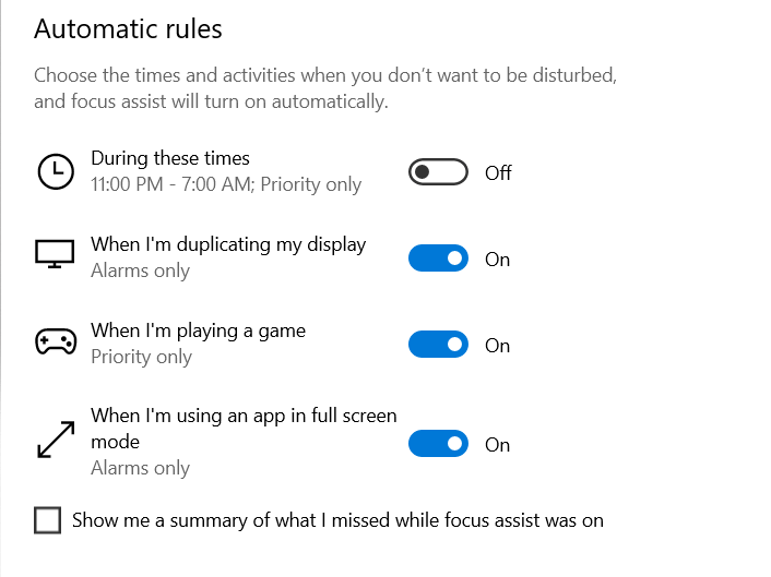 Use Focus Assist in Windows 11