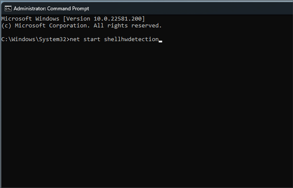 Command Line window
