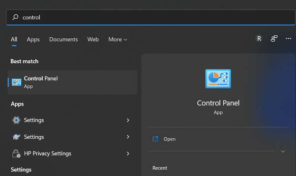 Control Panel