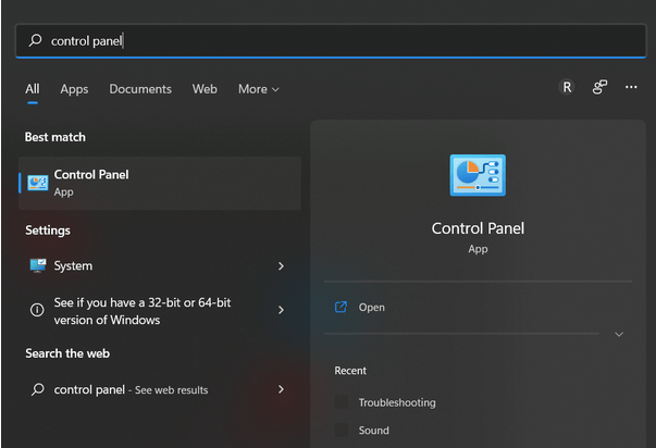 Control Panel