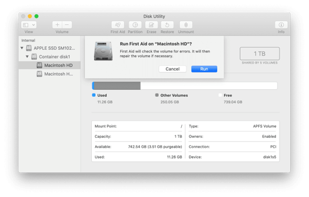 Mac Disk utility