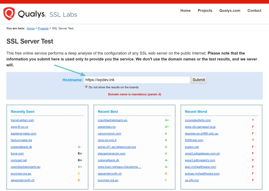 Qualys SSL Labs