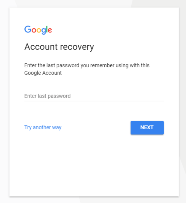 Recovery Email