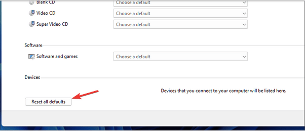 Reset all defaults