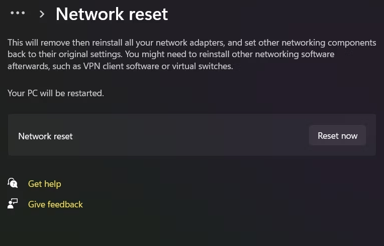 Reset