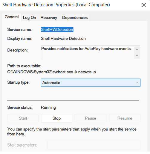 Shell hardware detection