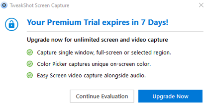 Trial mode