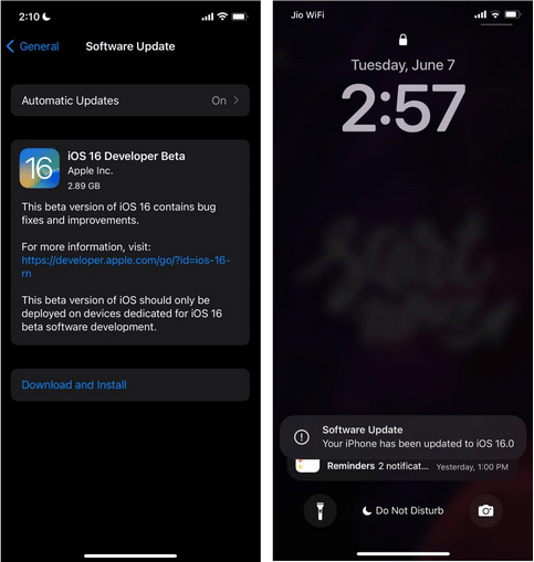 Update To iOS 16