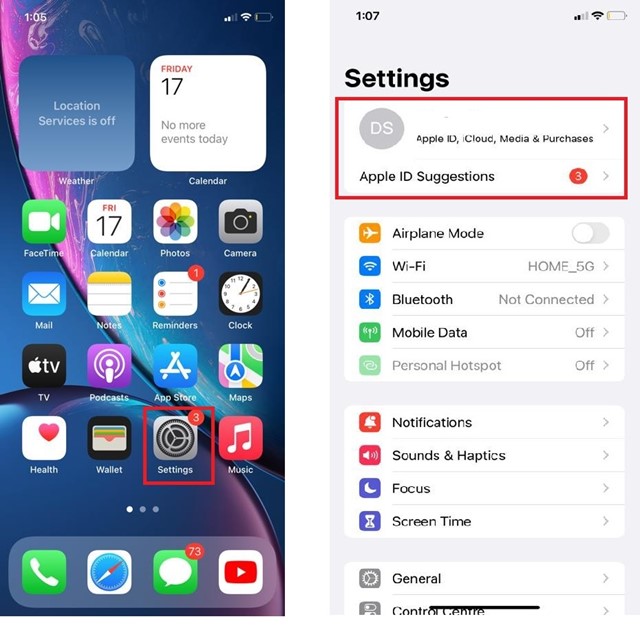 mobile setting