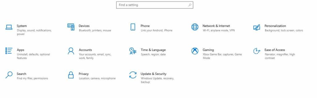 click on settings tab