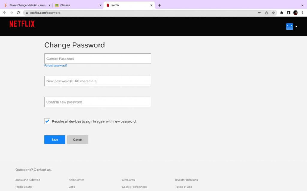 recover hacked Netflix Account