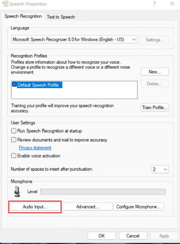 Select Microphone