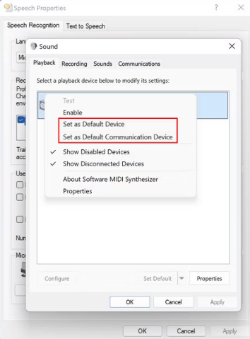 Set as Default