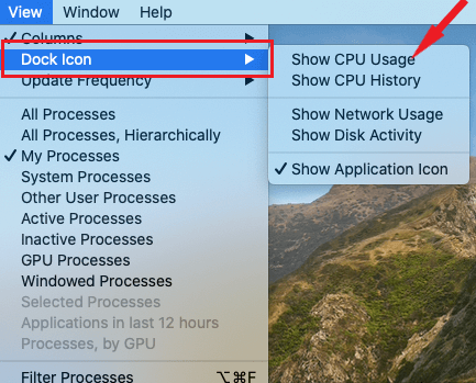 CPU usage on Mac